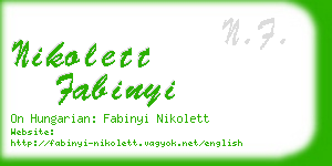 nikolett fabinyi business card